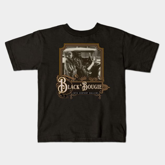 Black & Bougie - 20th Century Ballers Kids T-Shirt by GrafixHedz